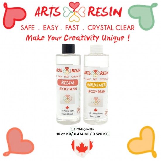 Offer extra 20% ( 0.568 ml )Arts Resin Kit 16 onz / offer 20% more than the original quantity / 0.568 ml/ 0.624 kg Offer extra 20% ( 0.568 ml )Arts Resin Kit 16 onz / offer 20% more than the original quantity / 0.568 ml/ 0.624 kg